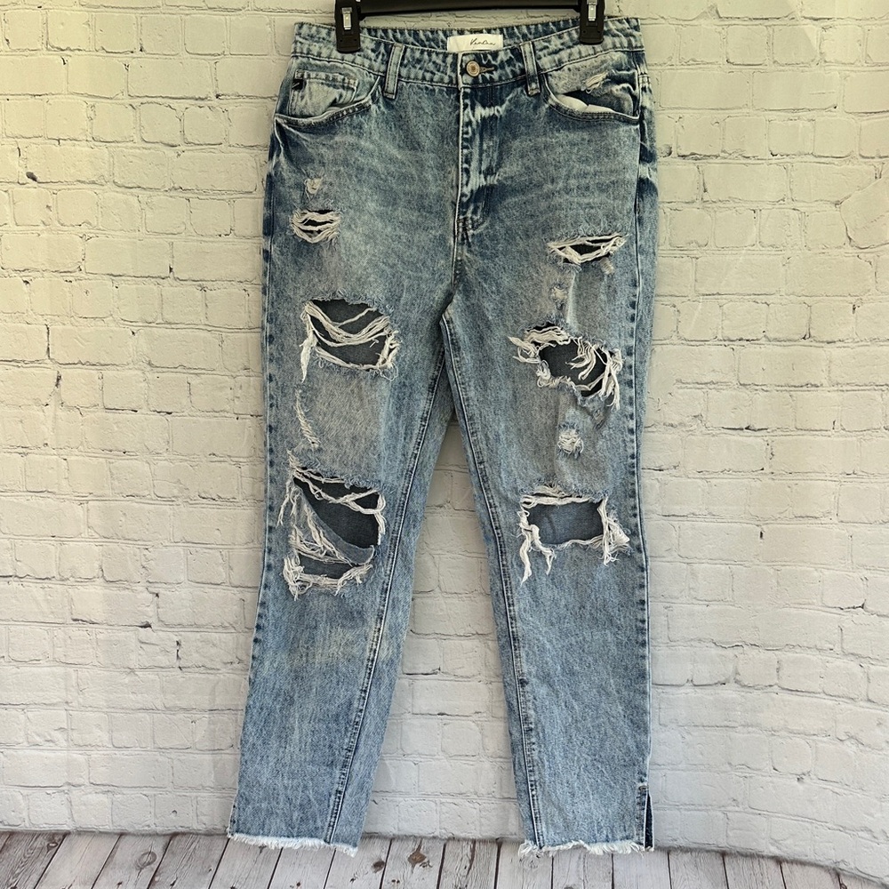 KanCan Light Wash Distressed Ripped Jeans